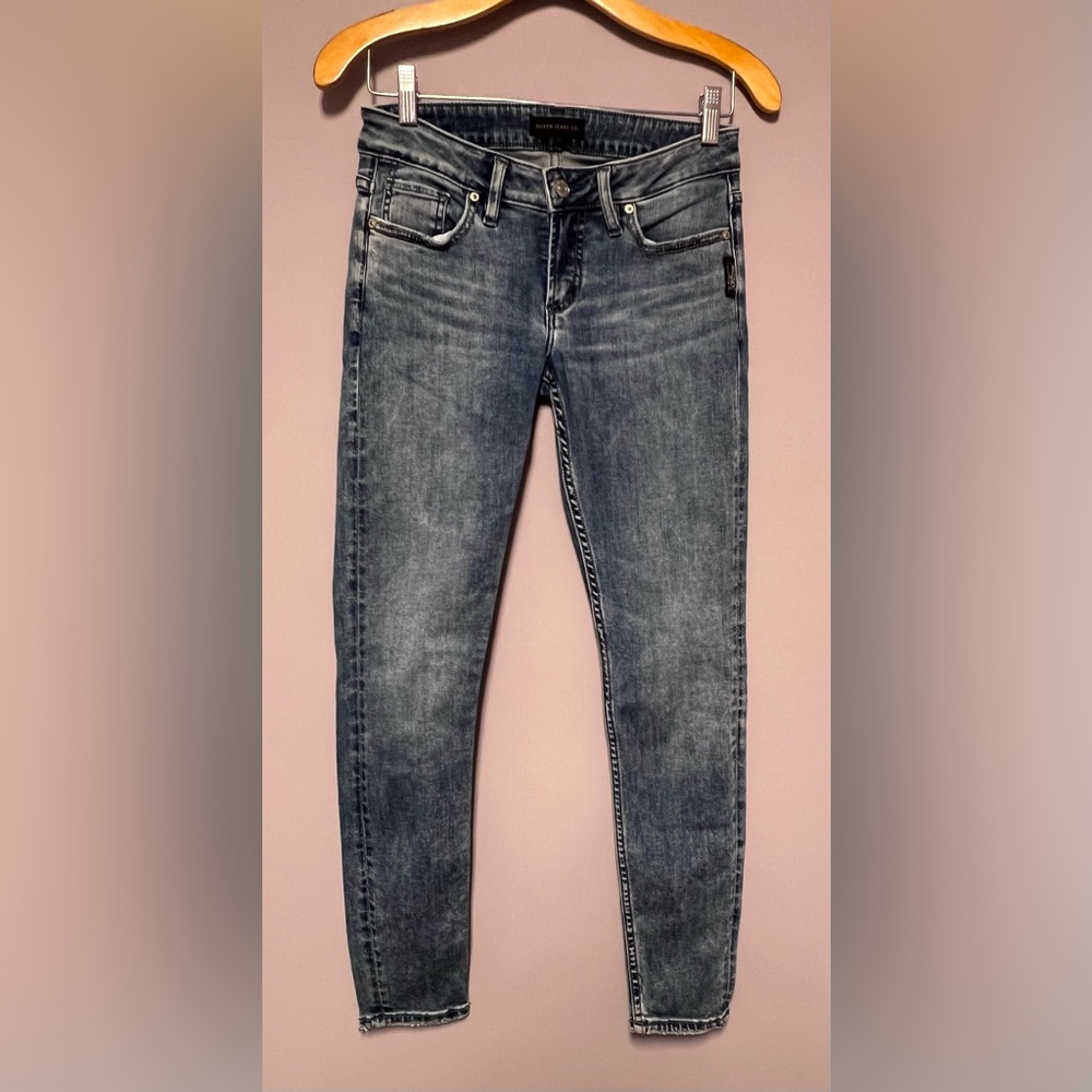 SILVER Jeans TUESDAY SKINNY Blue DENIM Low RISE Women W26 L29